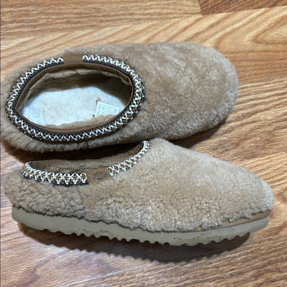 UGG Tan Moccasin-Style Slippers